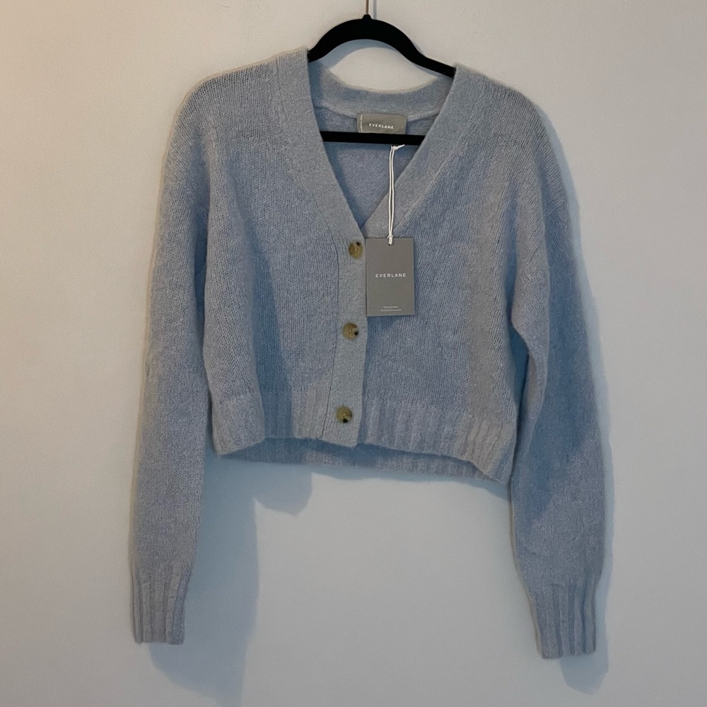 Everlane Alpaca V-neck cropped cardigan